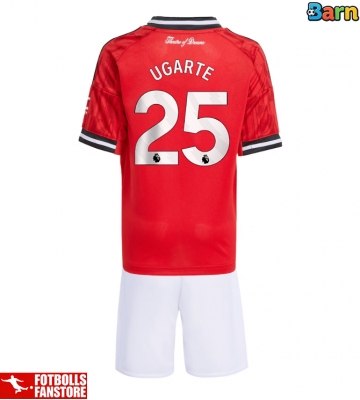 Manchester United Manuel Ugarte #25 Hemmatröja Barn 2025-26 Kortärmad (+ Korta byxor)